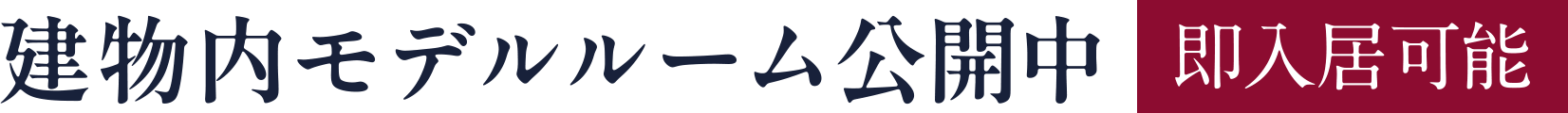 建物内モデルルーム公開中